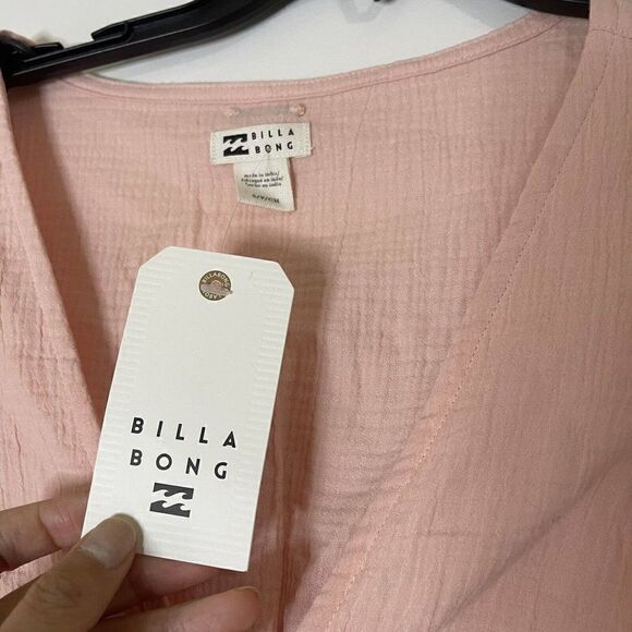 NEW! Billabong Spellbound Pink puff sleeve mini dress size Small - Picture 3 of 6